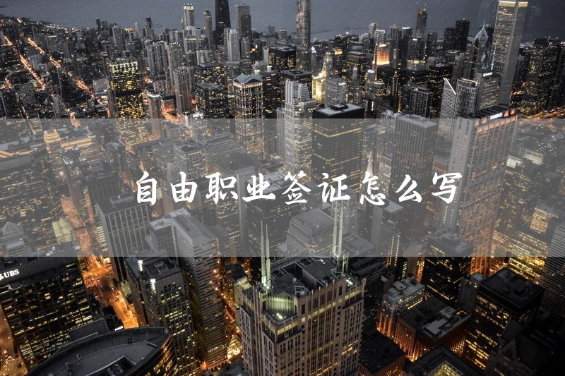 自由职业签证怎么写