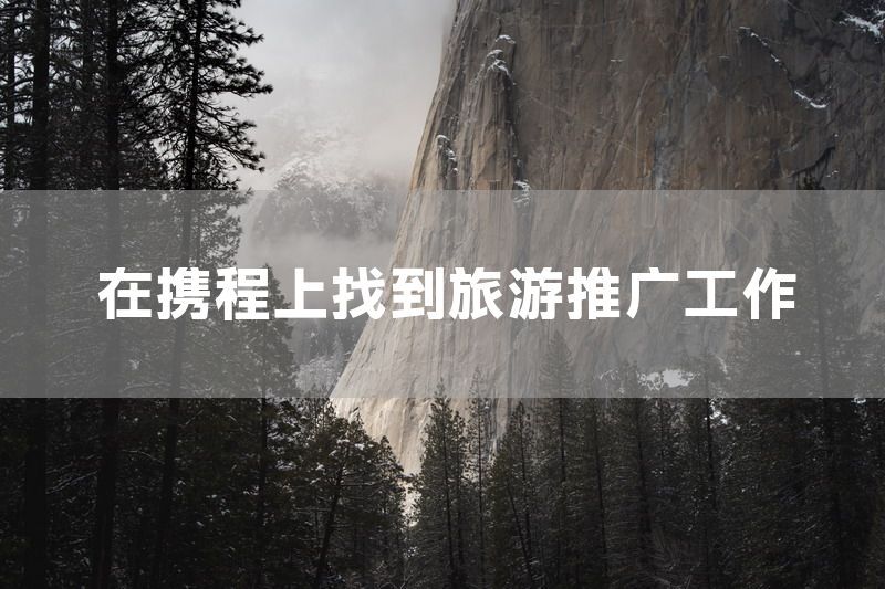 在携程上找到旅游推广工作