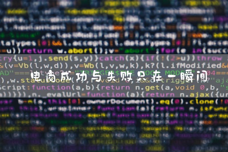 电商成功与失败只在一瞬间
