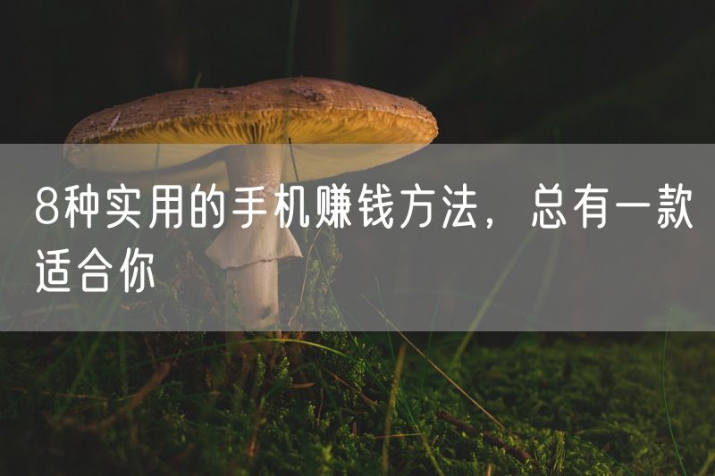 8种实用的手机赚钱方法，总有一款适合你