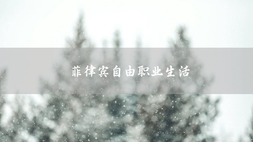 菲律宾自由职业生活