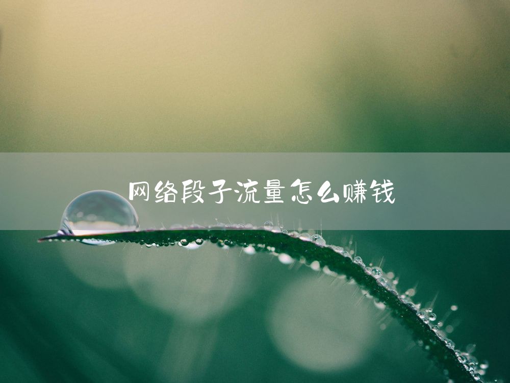 网络段子流量怎么赚钱