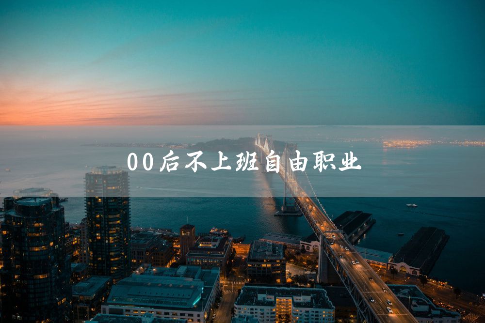 00后不上班自由职业