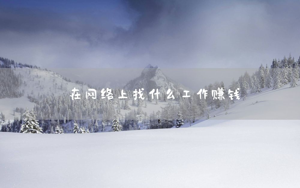 在网络上找什么工作赚钱