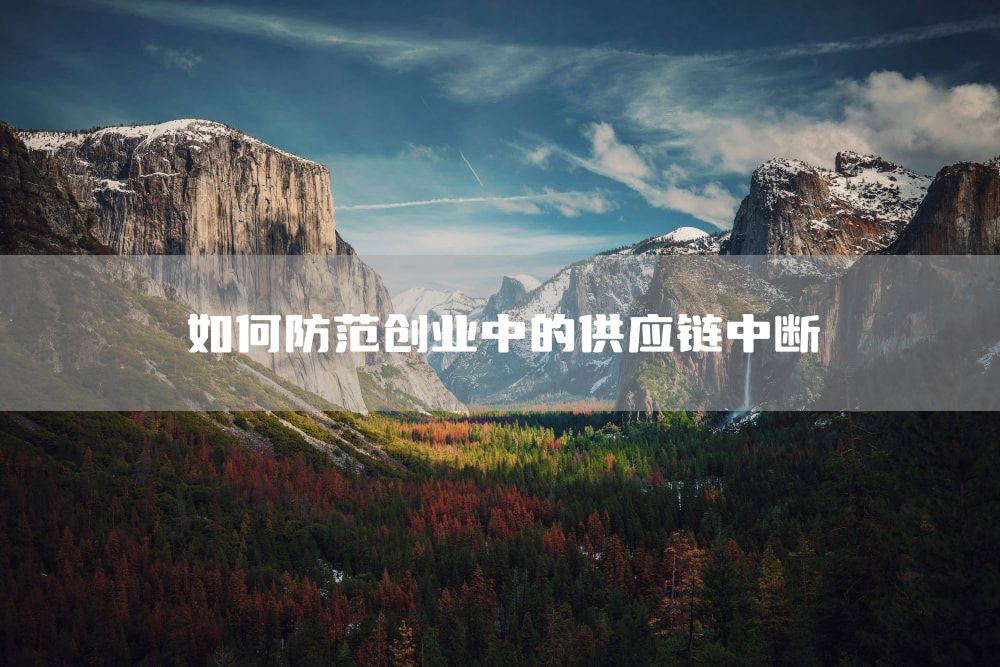 如何防范创业中的供应链中断