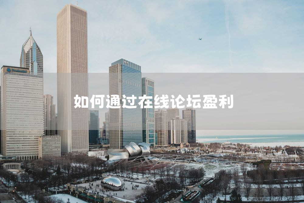 如何通过在线论坛盈利