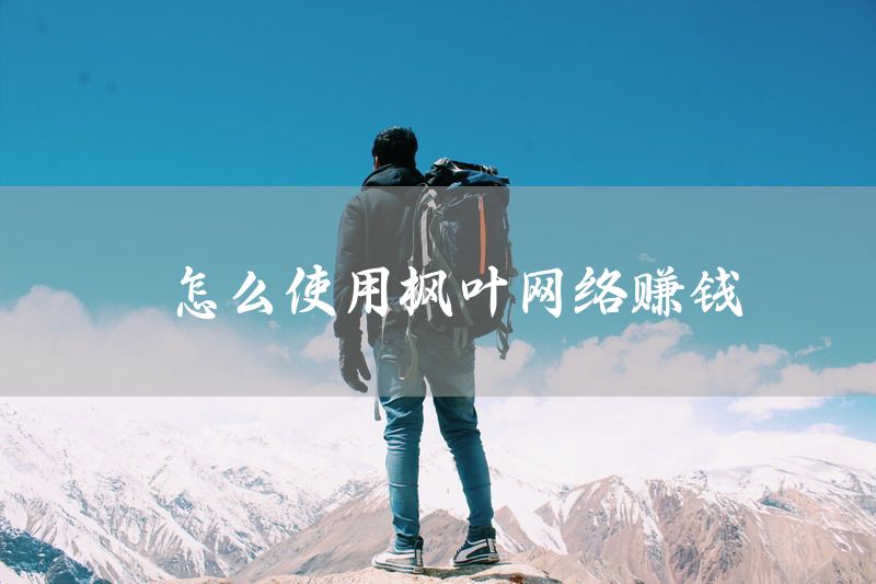 怎么使用枫叶网络赚钱