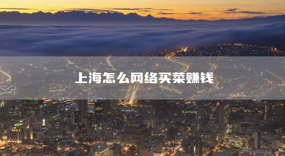 上海怎么网络买菜赚钱