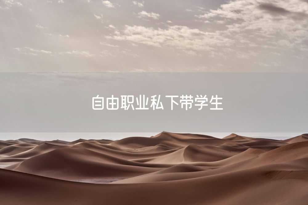 自由职业私下带学生