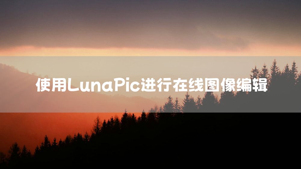 使用LunaPic进行在线图像编辑
