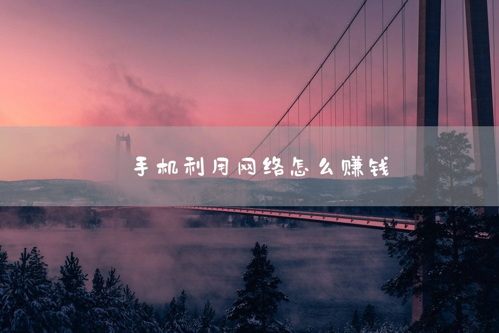 手机利用网络怎么赚钱