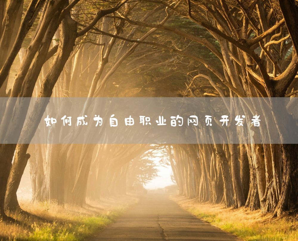 如何成为自由职业的网页开发者
