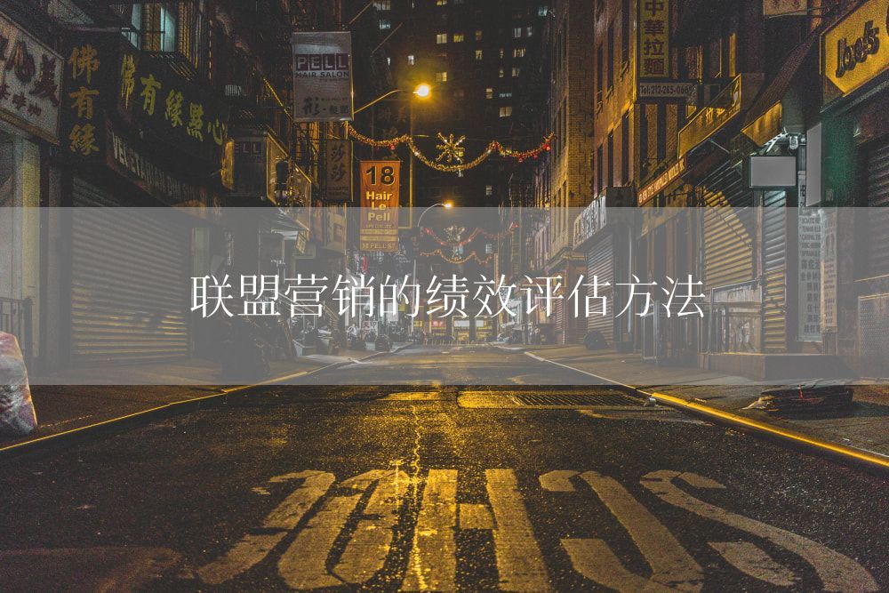 联盟营销的绩效评估方法