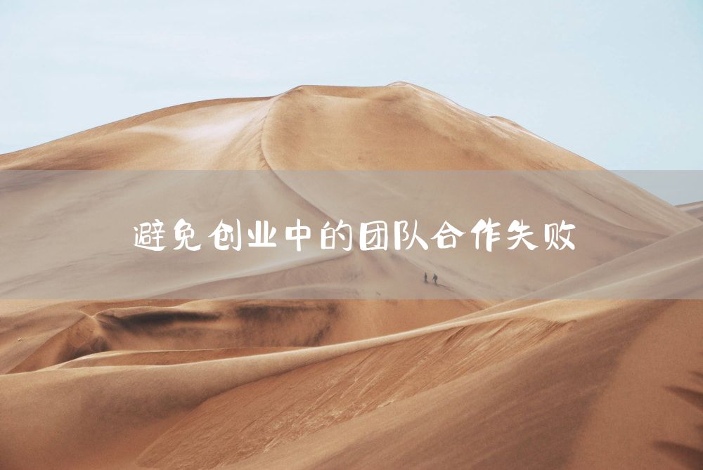 避免创业中的团队合作失败