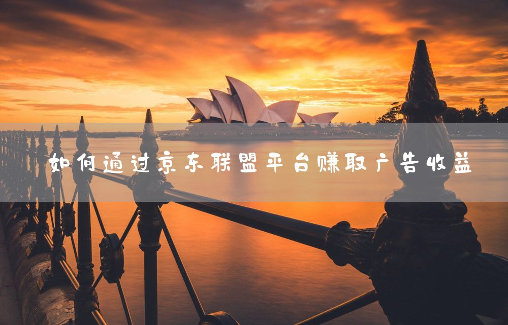如何通过京东联盟平台赚取广告收益