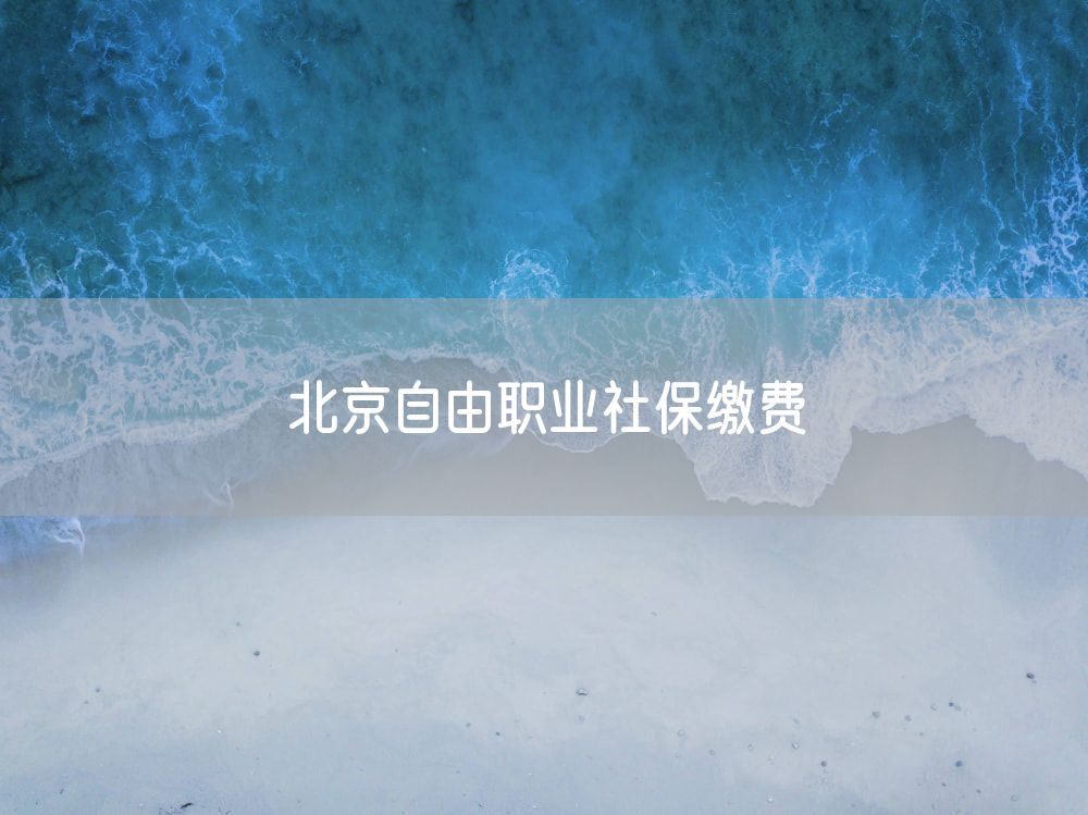 北京自由职业社保缴费