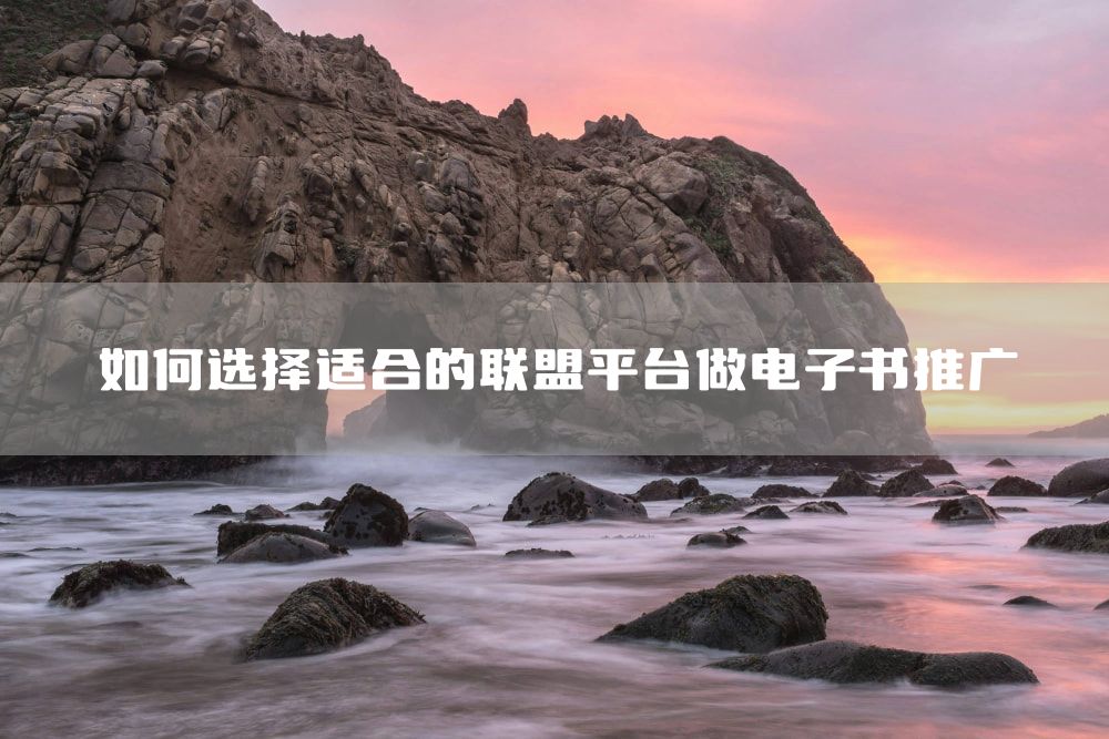 如何选择适合的联盟平台做电子书推广