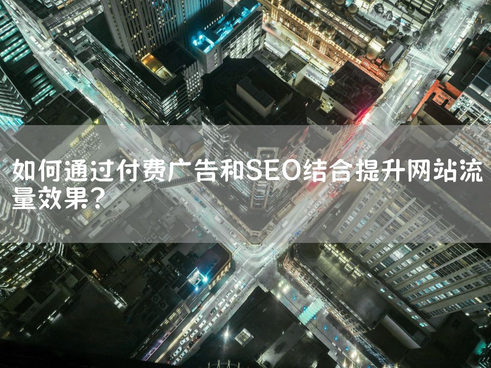 如何通过付费广告和SEO结合提升网站流量效果？
