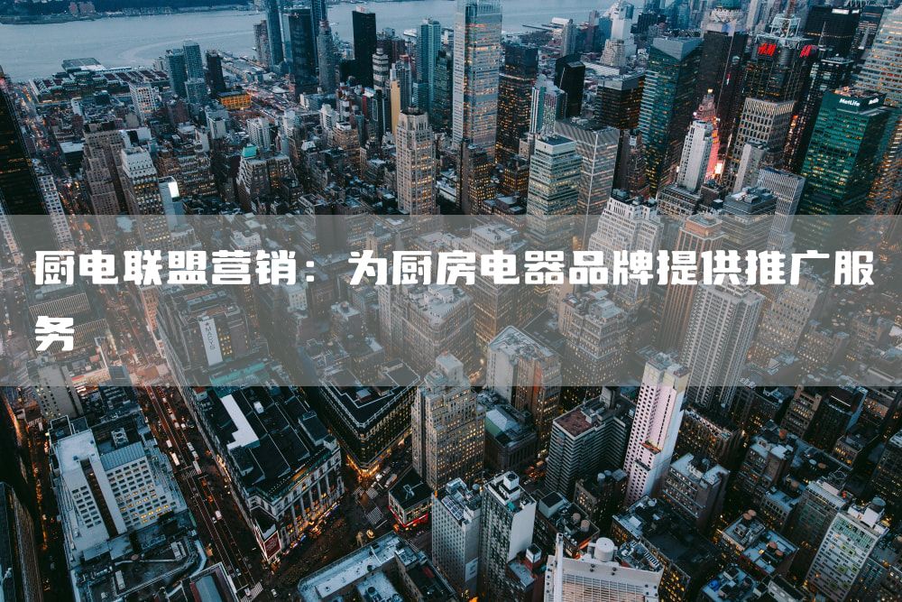 厨电联盟营销：为厨房电器品牌提供推广服务