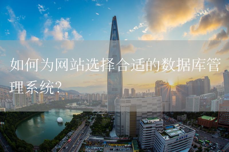 如何为网站选择合适的数据库管理系统？