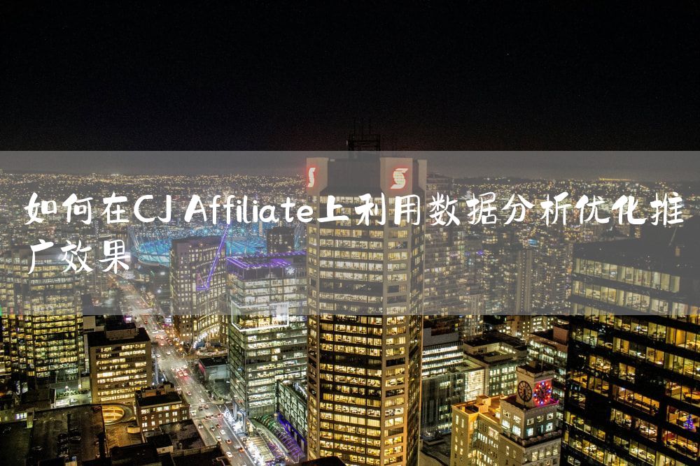 如何在CJ Affiliate上利用数据分析优化推广效果