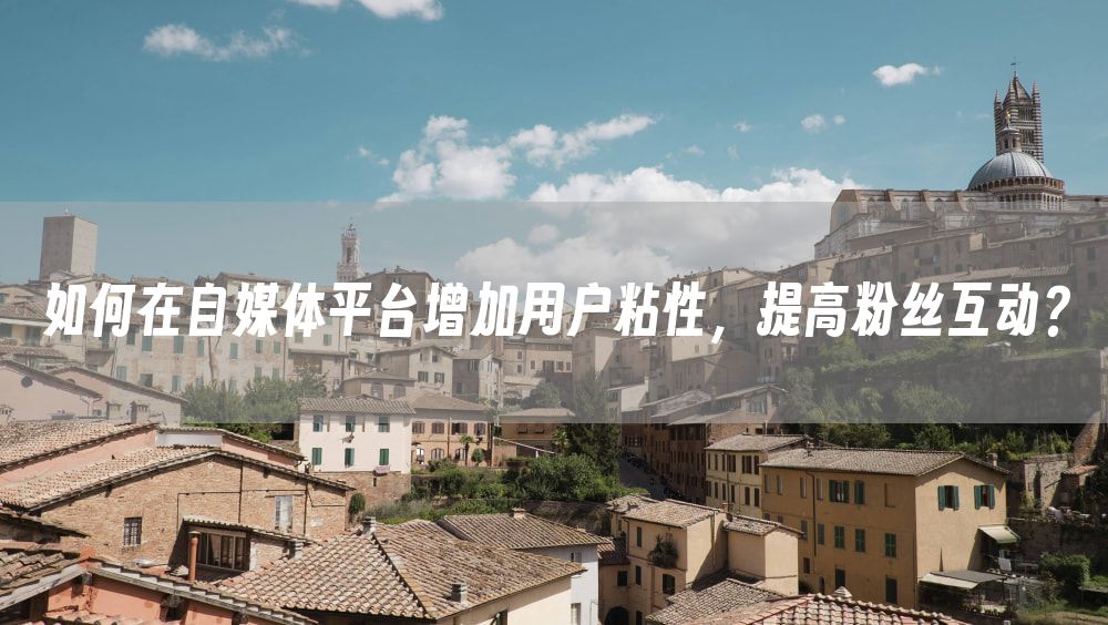 如何在自媒体平台增加用户粘性，提高粉丝互动？