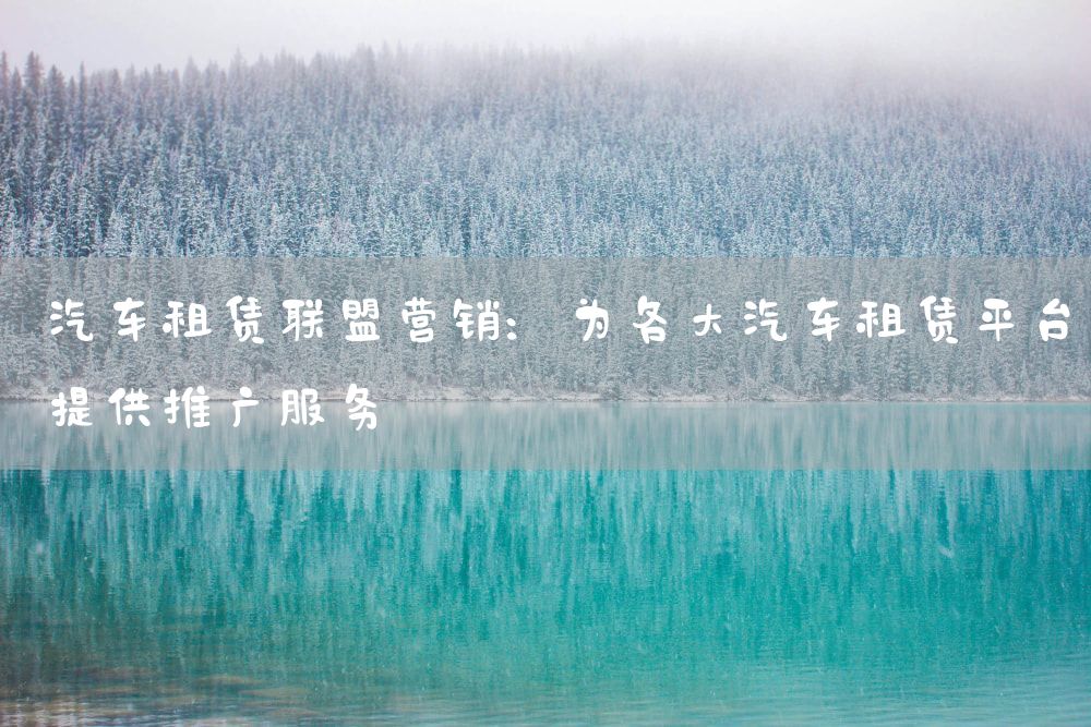 汽车租赁联盟营销：为各大汽车租赁平台提供推广服务