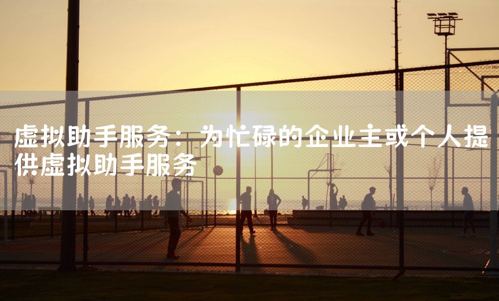 虚拟助手服务：为忙碌的企业主或个人提供虚拟助手服务