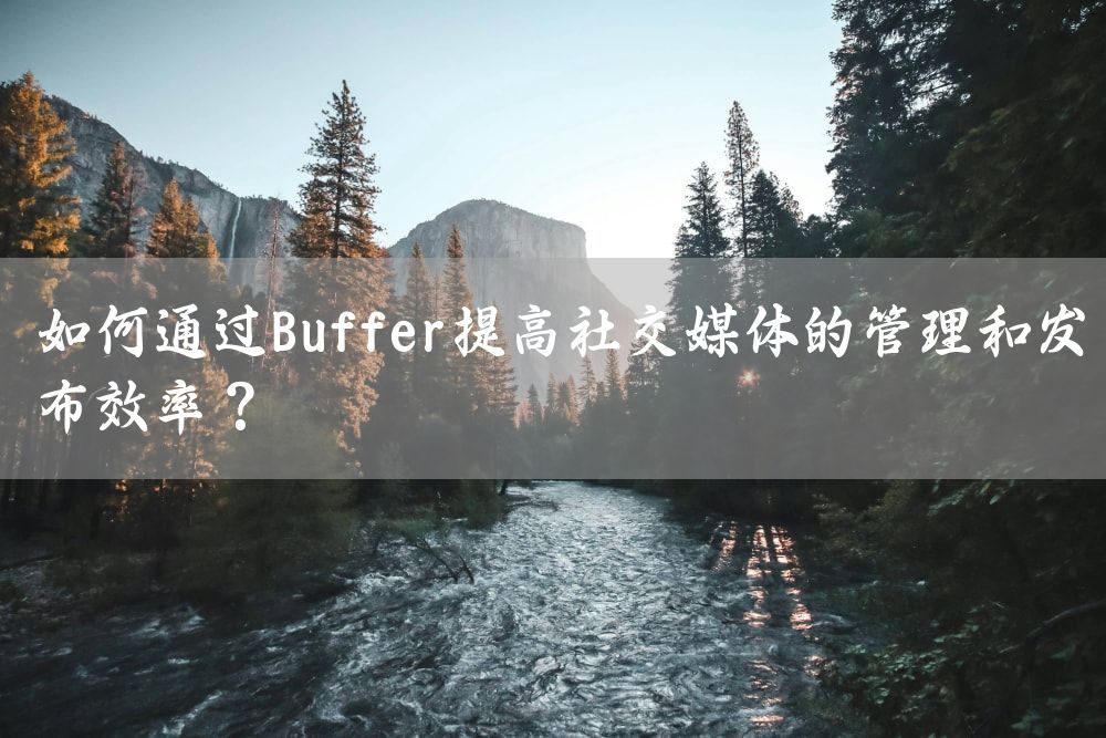 如何通过Buffer提高社交媒体的管理和发布效率？