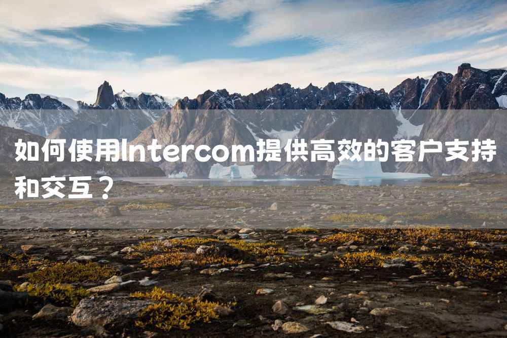 如何使用Intercom提供高效的客户支持和交互？
