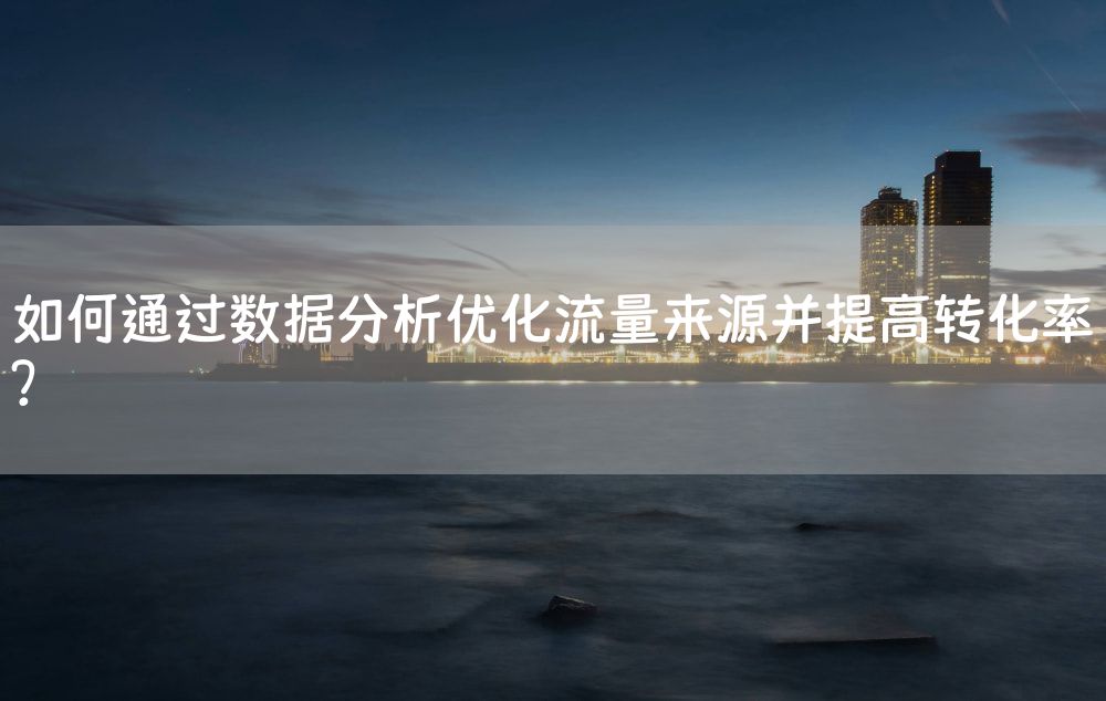 如何通过数据分析优化流量来源并提高转化率？