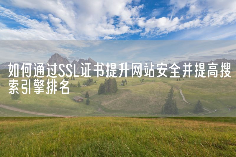 如何通过SSL证书提升网站安全并提高搜索引擎排名