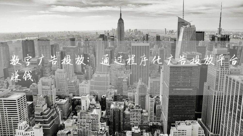 数字广告投放：通过程序化广告投放平台赚钱
