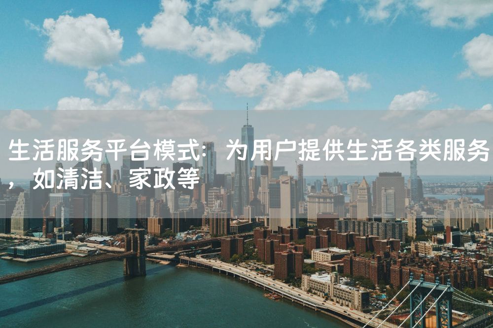 生活服务平台模式：为用户提供生活各类服务，如清洁、家政等