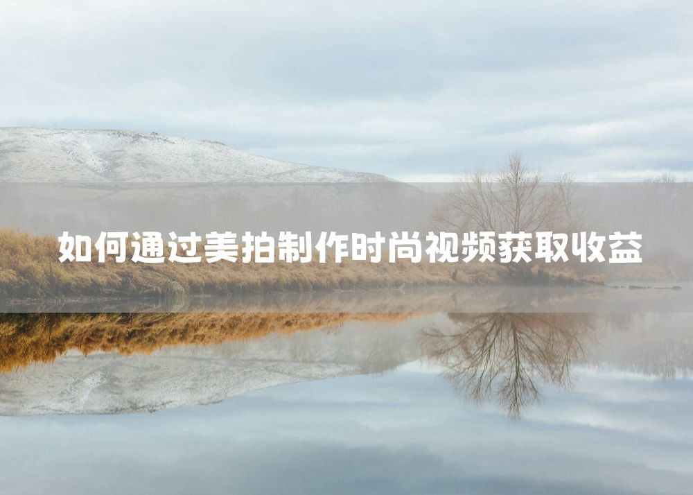 如何通过美拍制作时尚视频获取收益