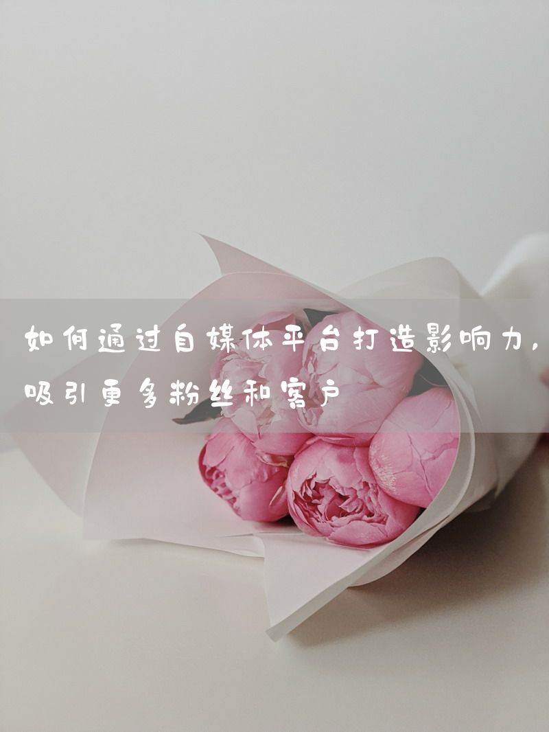 如何通过自媒体平台打造影响力，吸引更多粉丝和客户