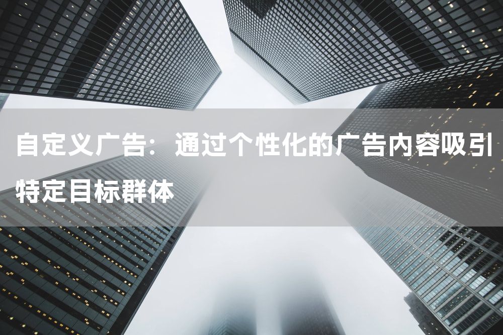 自定义广告：通过个性化的广告内容吸引特定目标群体