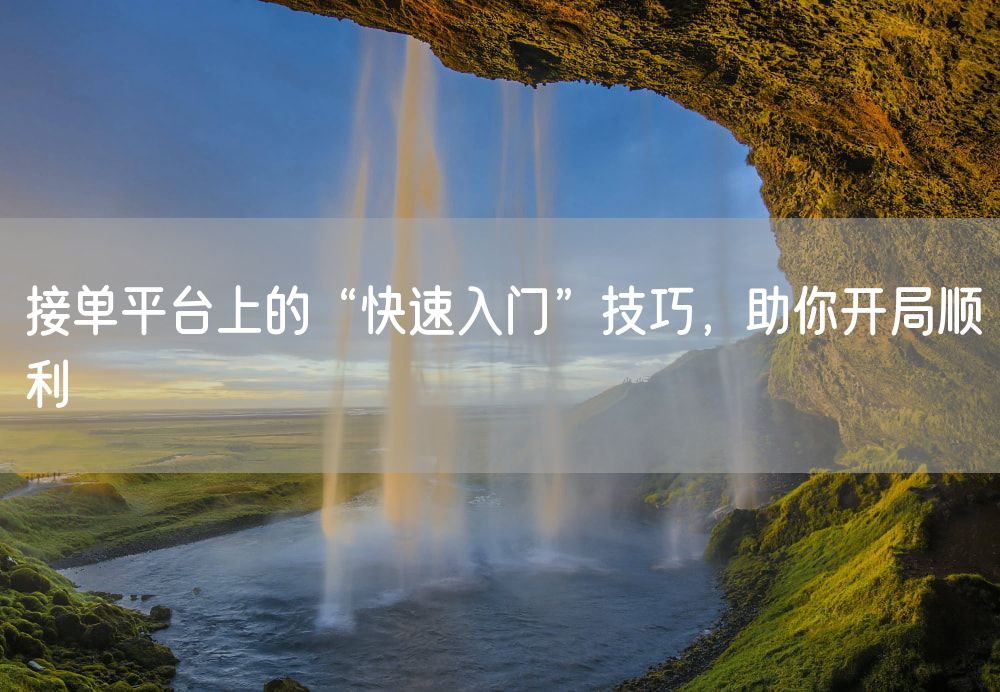 接单平台上的“快速入门”技巧，助你开局顺利
