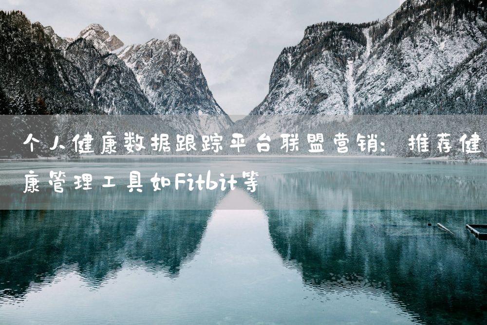 个人健康数据跟踪平台联盟营销：推荐健康管理工具如Fitbit等