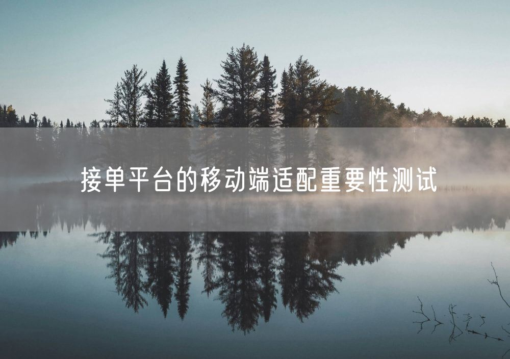 接单平台的移动端适配重要性测试