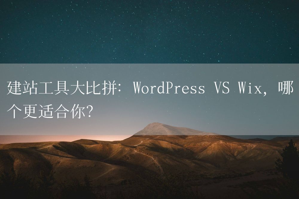 建站工具大比拼：WordPress VS Wix，哪个更适合你？