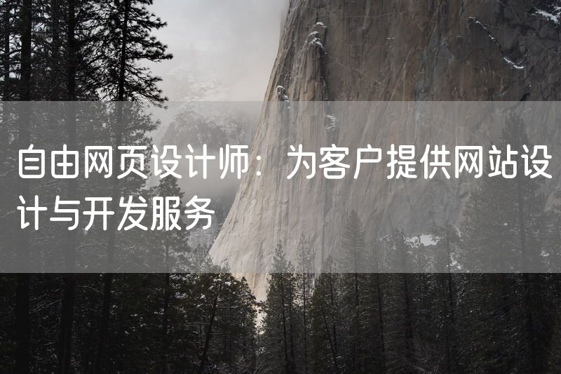 自由网页设计师：为客户提供网站设计与开发服务