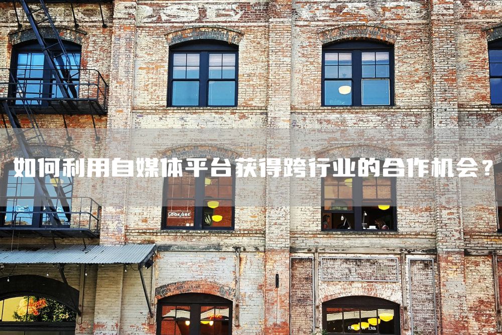 如何利用自媒体平台获得跨行业的合作机会？