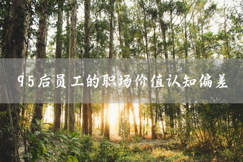 95后员工的职场价值认知偏差