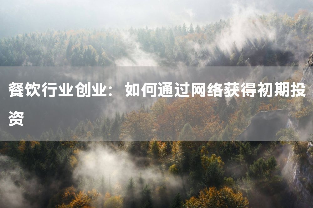 餐饮行业创业：如何通过网络获得初期投资