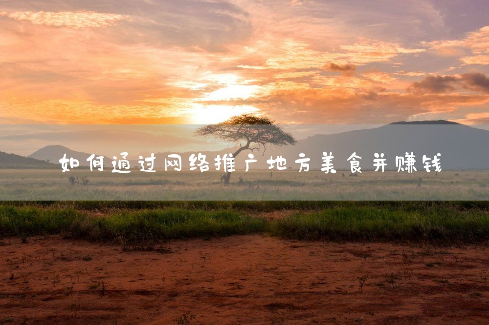 如何通过网络推广地方美食并赚钱